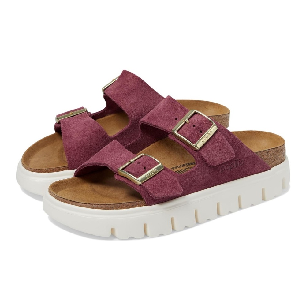 Birkenstock Papillio Sandals NWT Berry Crush Suede 39